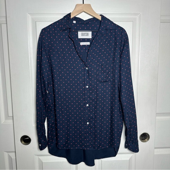 Grayson The Hero Button Up Longsleeve Shirt Lady Bug Women’s Sz 4 Large Coastal - Picture 1 of 12